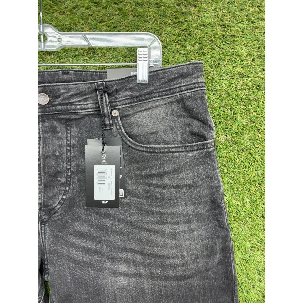 DIESEL Jeans Mens 36x32 Safado Straight Black Denim Button Fly RM063 NWT